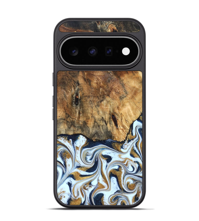 Pixel 11 Pro Wood Phone Case - Marci (Teal & Gold, 828336)