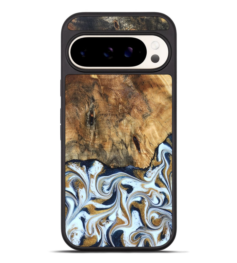 Pixel 9 Pro XL Wood Phone Case - Marci (Teal & Gold, 828336)