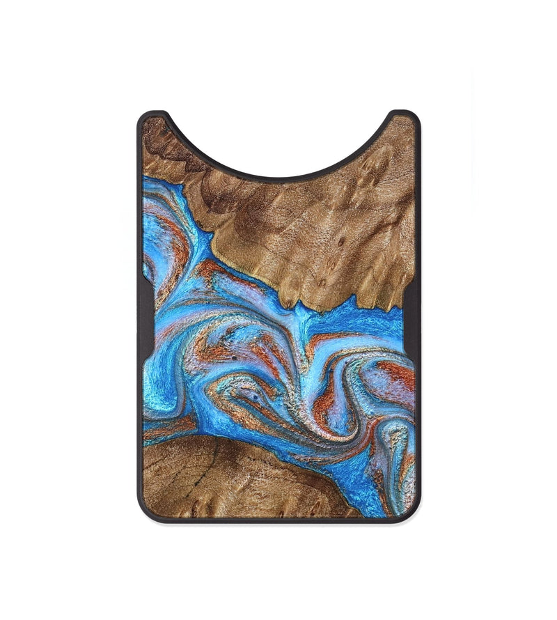 Alloy Wood Wallet - Larry (Teal & Gold, 828339)