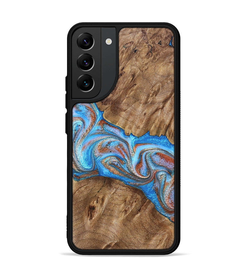 Galaxy S22 Plus Wood Phone Case - Larry (Teal & Gold, 828339)
