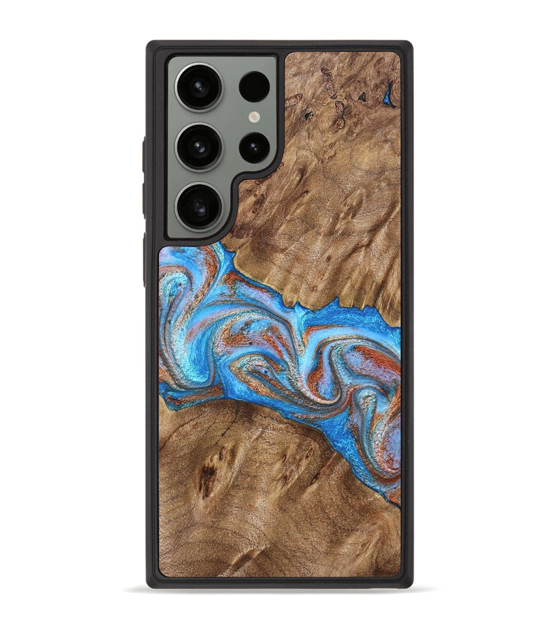 Galaxy S23 Ultra Wood Phone Case - Larry (Teal & Gold, 828339)