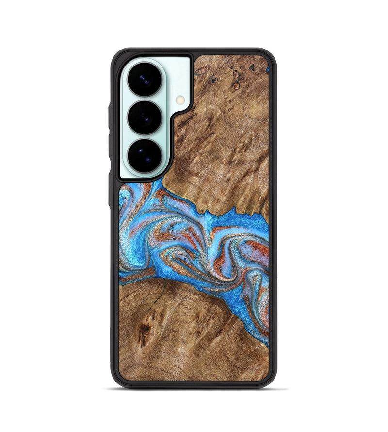 Galaxy S26 Wood Phone Case - Larry (Teal & Gold, 828339)