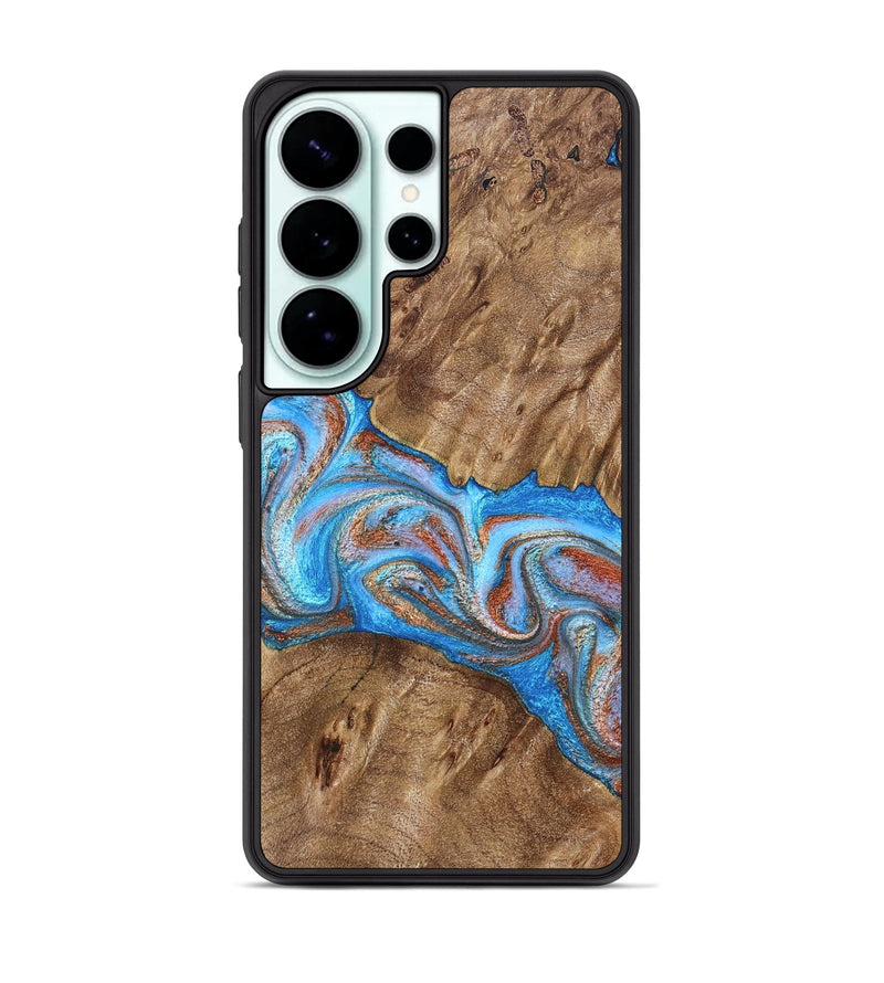Galaxy S26 Ultra Wood Phone Case - Larry (Teal & Gold, 828339)