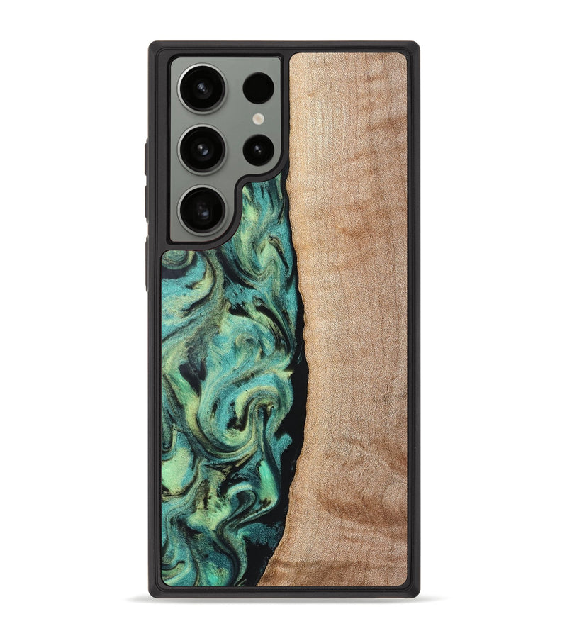 Galaxy S23 Ultra Wood Phone Case - Tosha (Green, 828343)