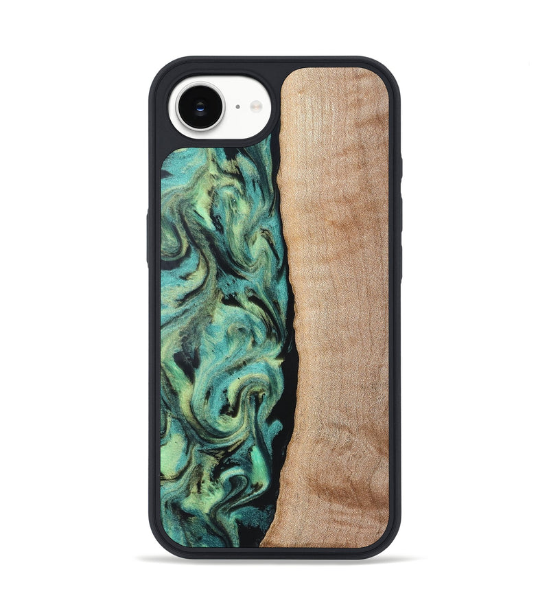 iPhone 16e Wood Phone Case - Tosha (Green, 828343)