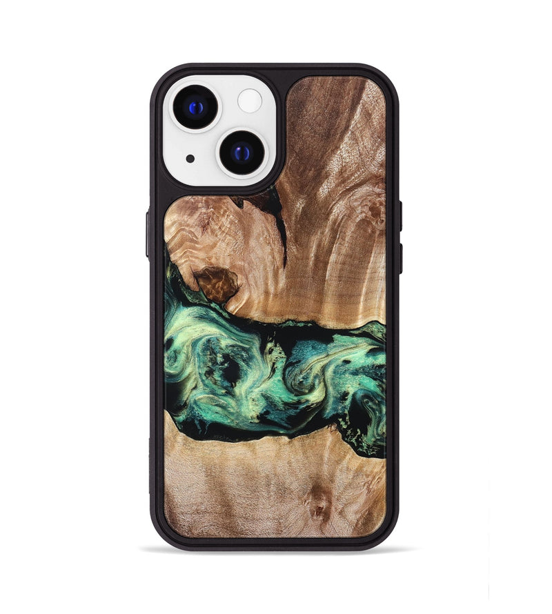 iPhone 13 Wood Phone Case - Teri (Green, 828347)