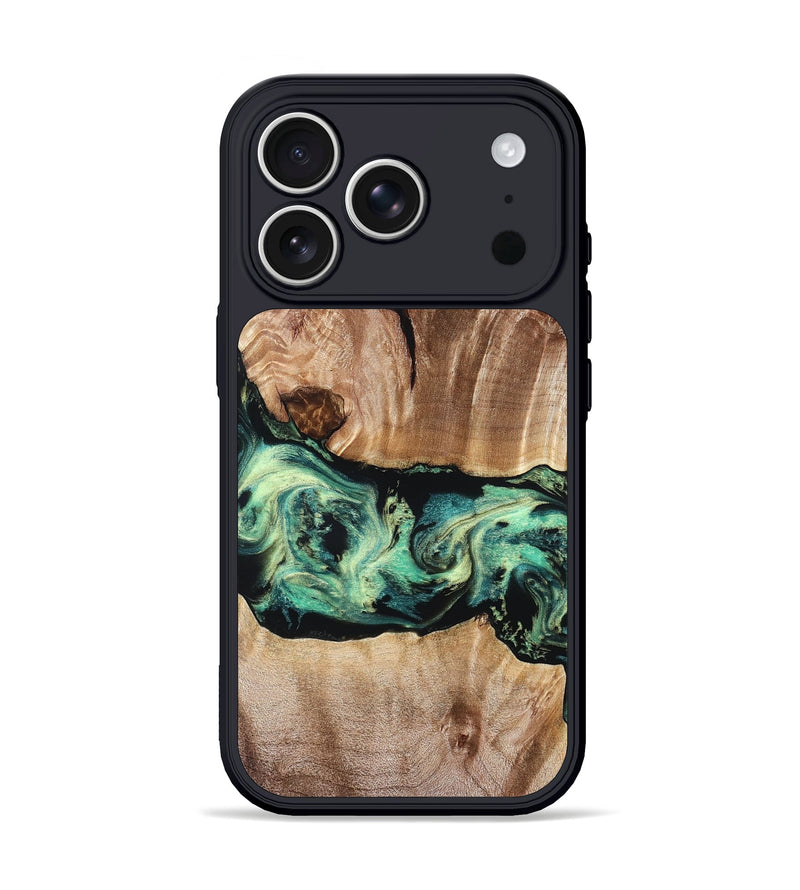 iPhone 17 Pro Wood Phone Case - Teri (Green, 828347)