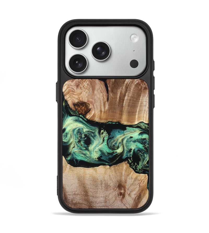 iPhone 18 Pro Wood Phone Case - Teri (Green, 828347)
