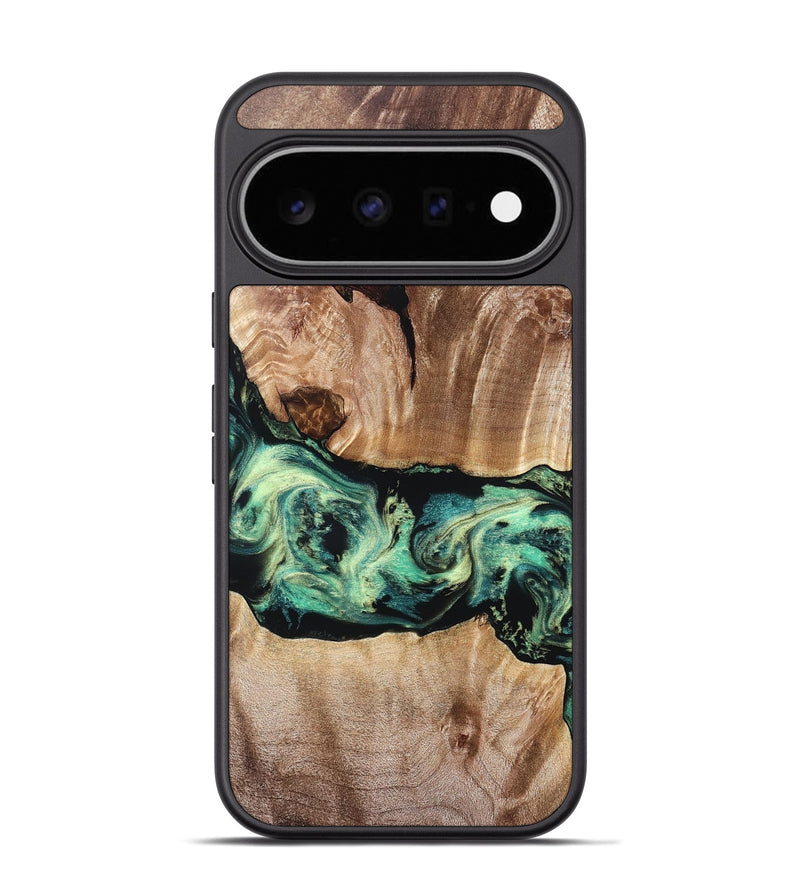 Pixel 11 Pro Wood Phone Case - Teri (Green, 828347)
