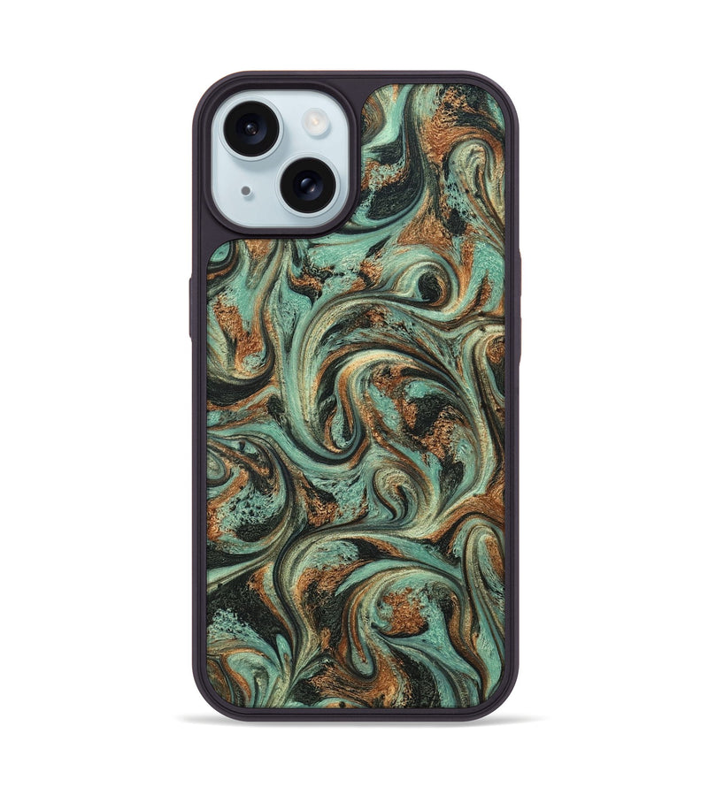 iPhone 15 ResinArt Phone Case - Marian (Green, 828348)
