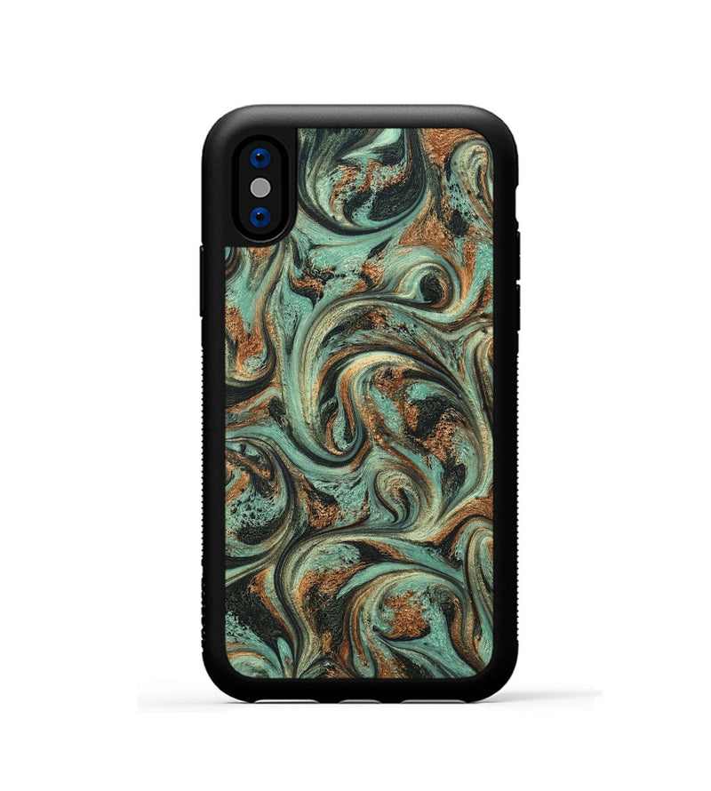 iPhone Xs ResinArt Phone Case - Marian (Green, 828348)