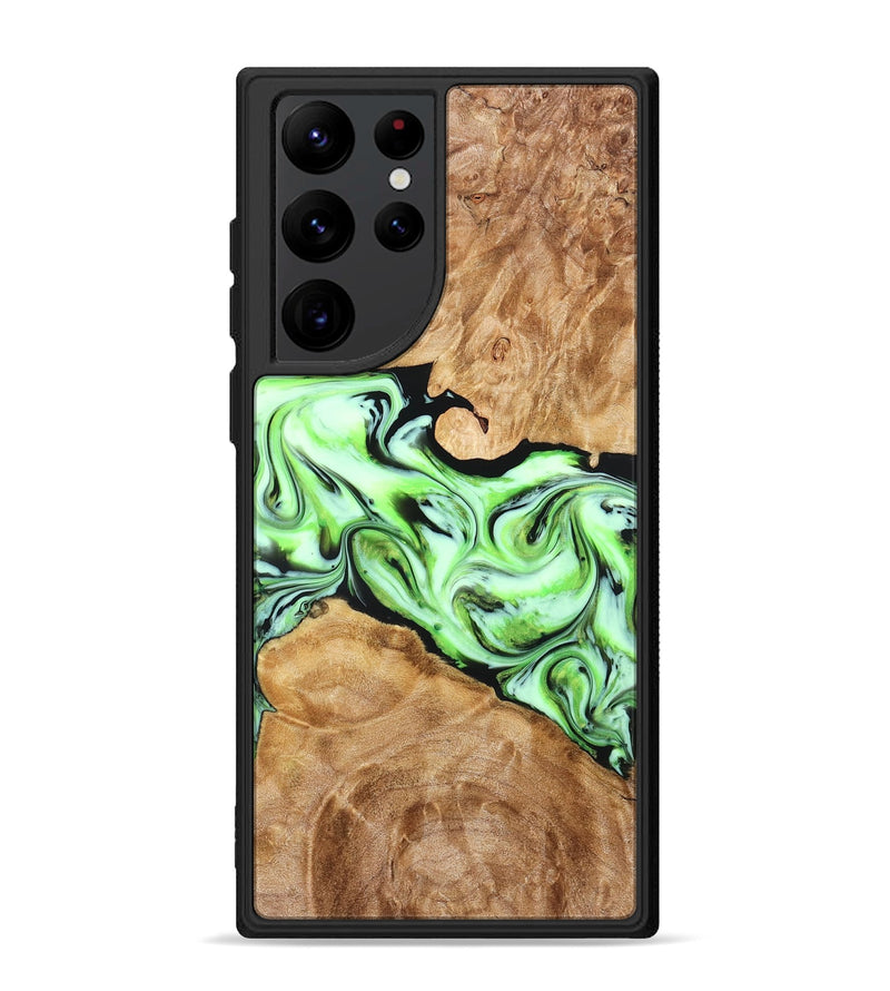 Galaxy S22 Ultra Wood Phone Case - Stephen (Green, 828349)