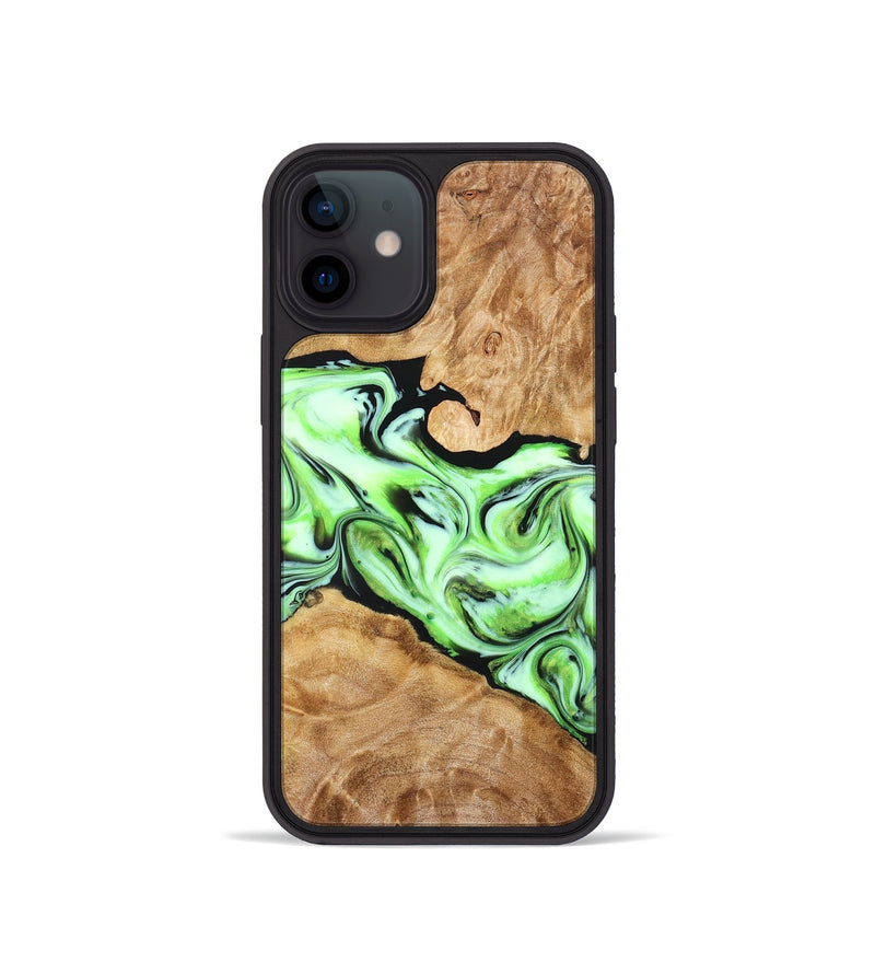 iPhone 12 mini Wood Phone Case - Stephen (Green, 828349)