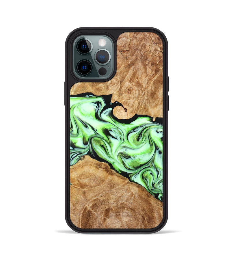 iPhone 12 Pro Wood Phone Case - Stephen (Green, 828349)