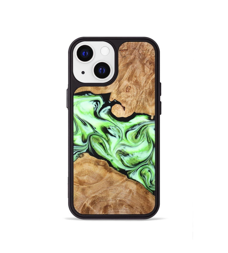 iPhone 13 mini Wood Phone Case - Stephen (Green, 828349)