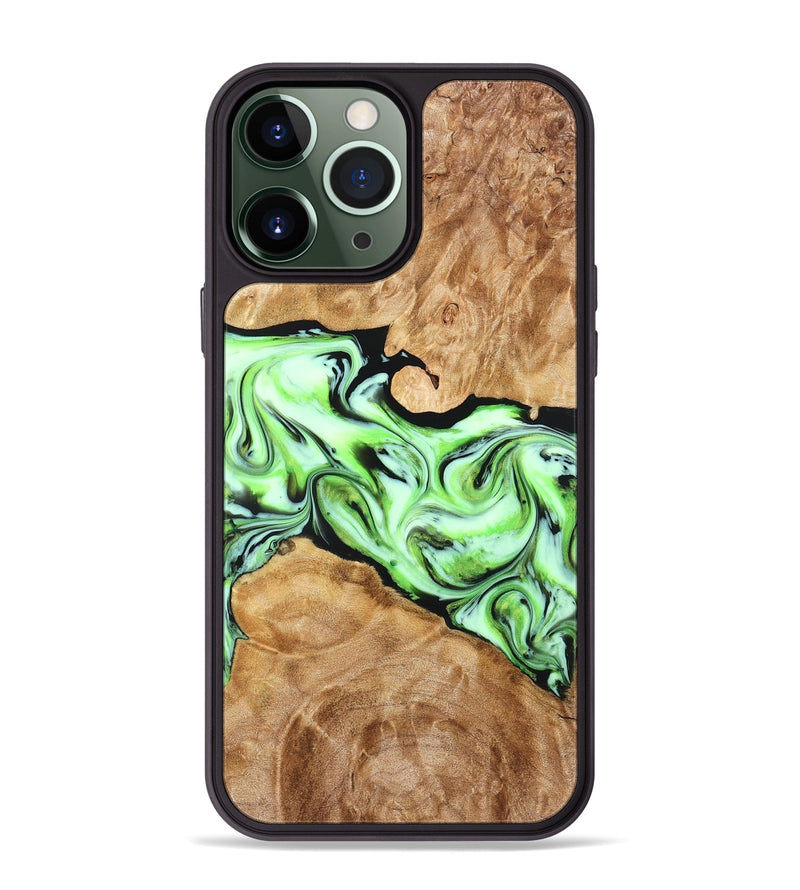 iPhone 13 Pro Max Wood Phone Case - Stephen (Green, 828349)
