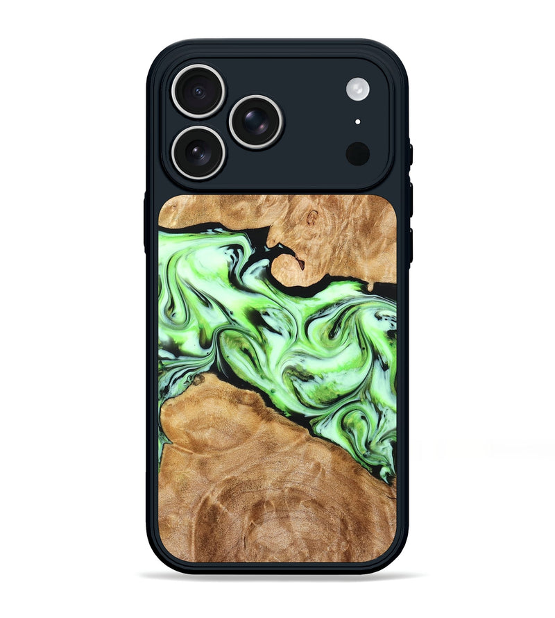 iPhone 17 Pro Max Wood Phone Case - Stephen (Green, 828349)