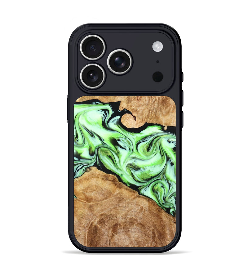 iPhone 17 Pro Wood Phone Case - Stephen (Green, 828349)