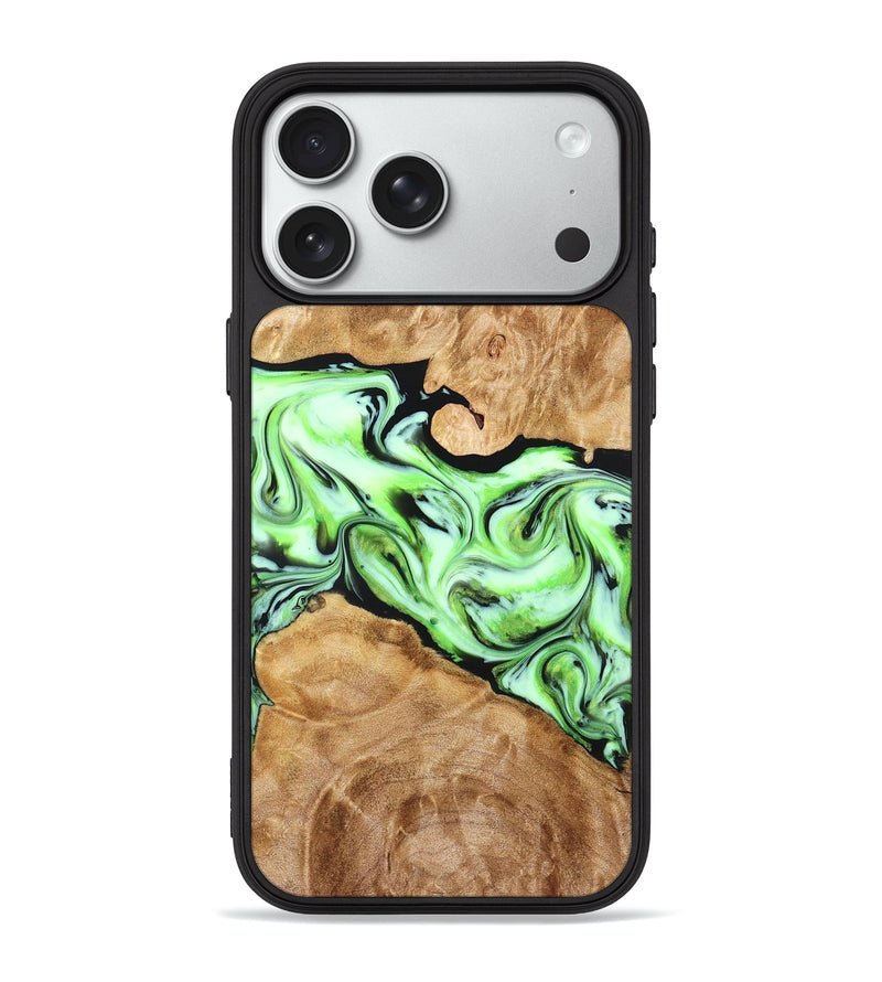 iPhone 18 Pro Max Wood Phone Case - Stephen (Green, 828349)