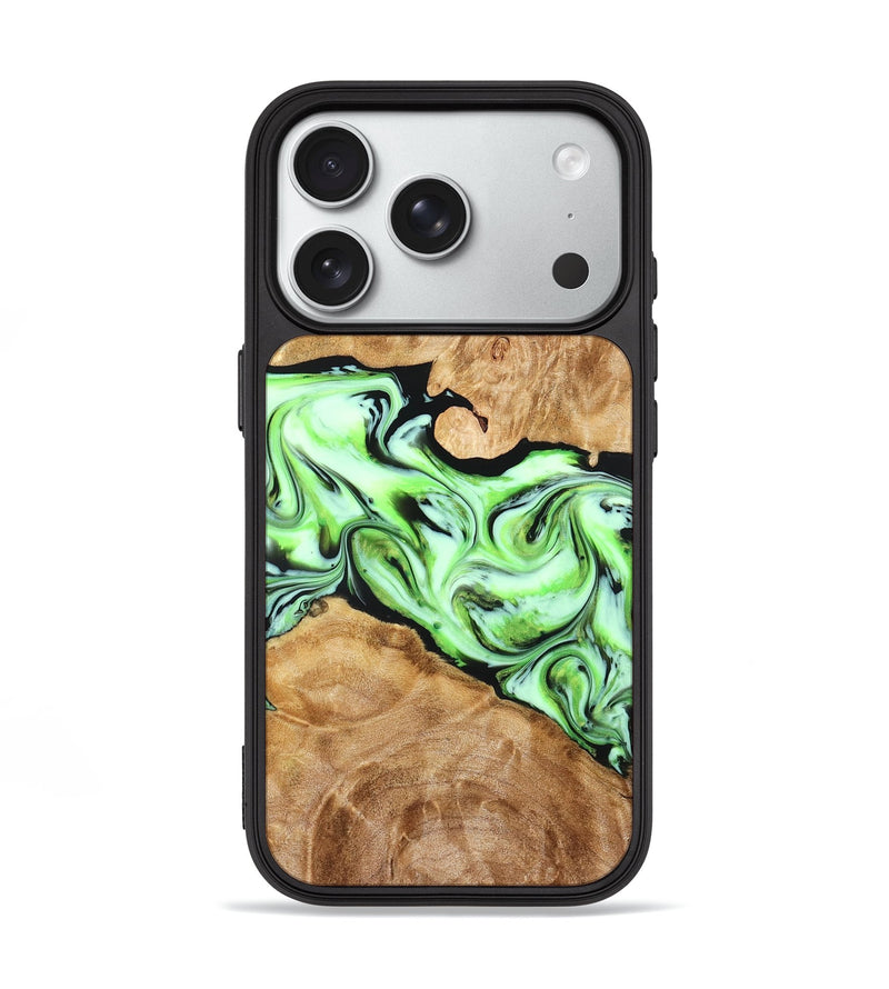 iPhone 18 Pro Wood Phone Case - Stephen (Green, 828349)