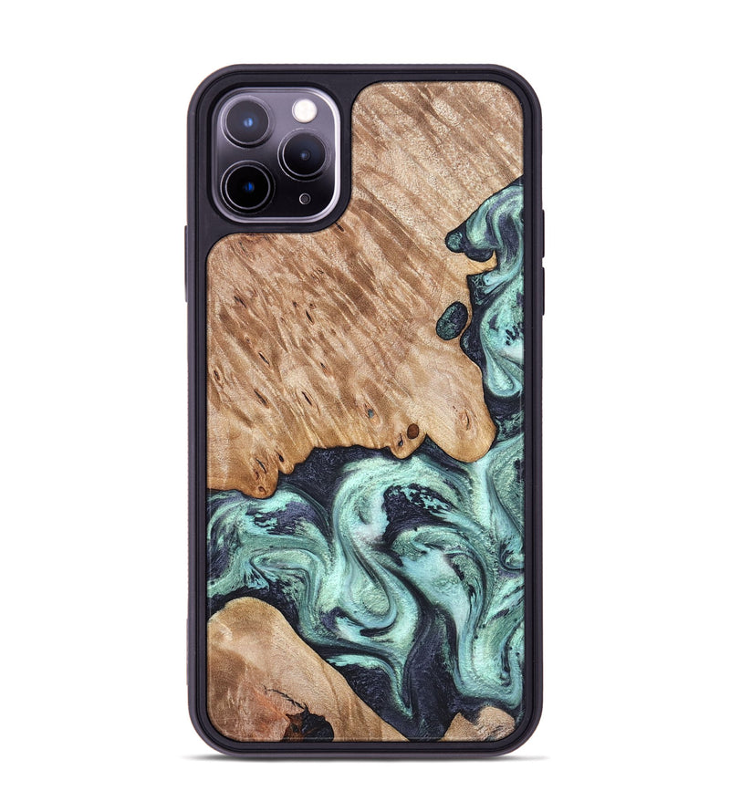 iPhone 11 Pro Max Wood Phone Case - Isa (Green, 828350)