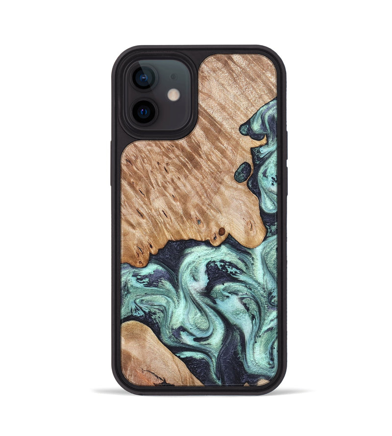 iPhone 12 Wood Phone Case - Isa (Green, 828350)