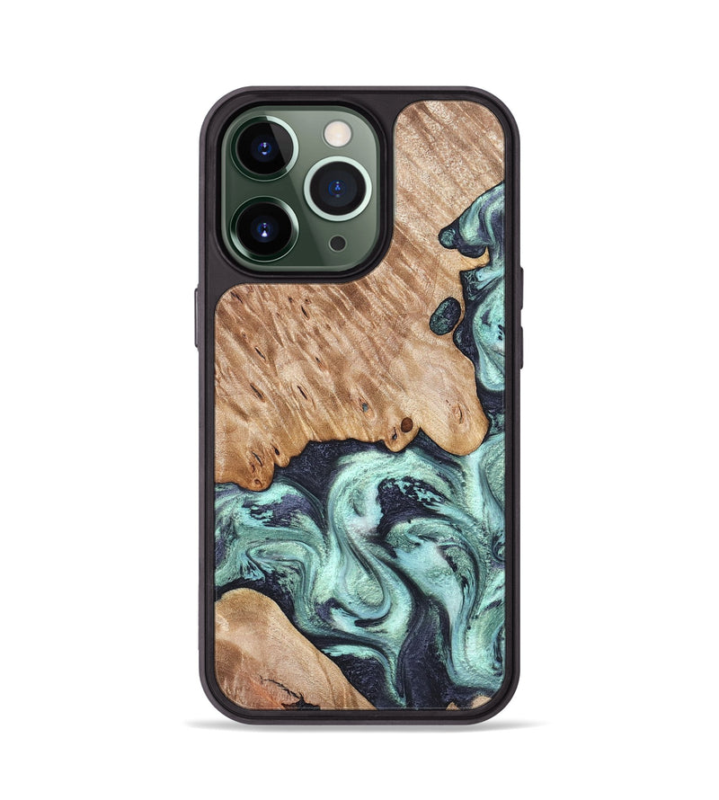 iPhone 13 Pro Wood Phone Case - Isa (Green, 828350)