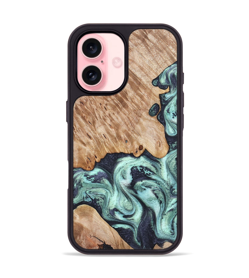 iPhone 16 Wood Phone Case - Isa (Green, 828350)