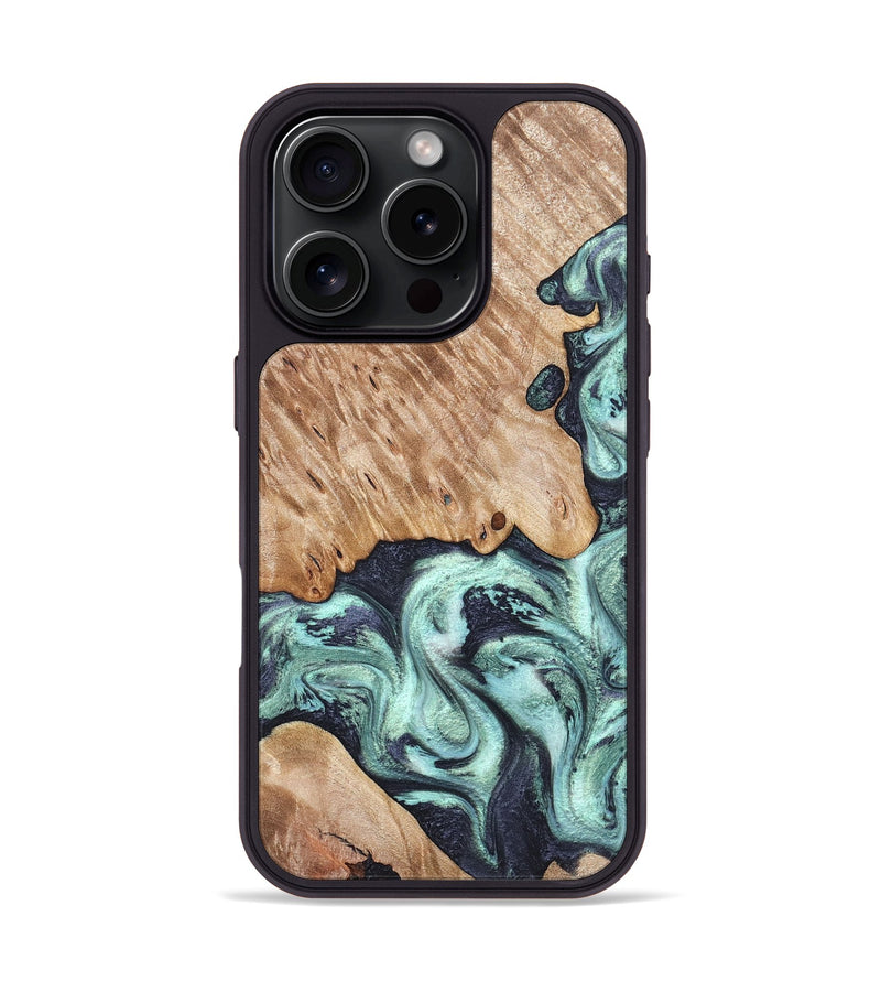 iPhone 16 Pro Wood Phone Case - Isa (Green, 828350)