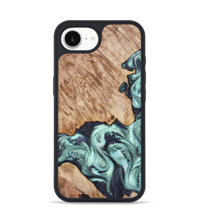 iPhone 16e Wood Phone Case - Isa (Green, 828350)