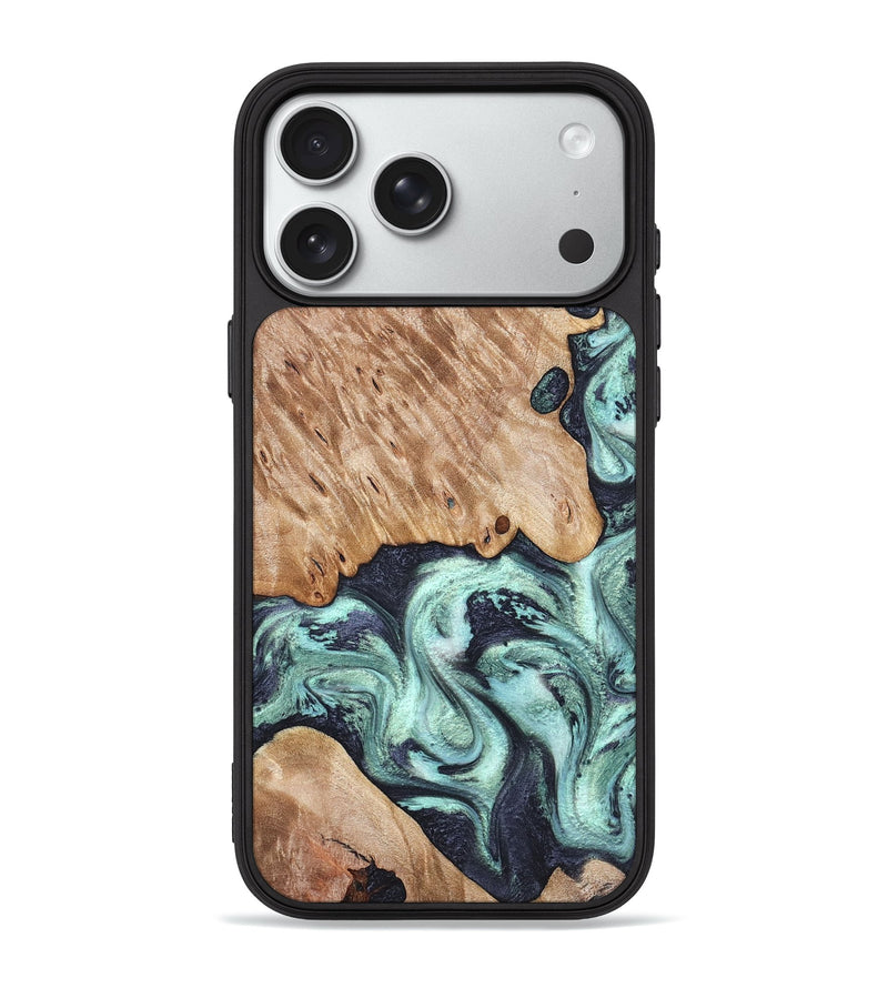 iPhone 18 Pro Max Wood Phone Case - Isa (Green, 828350)