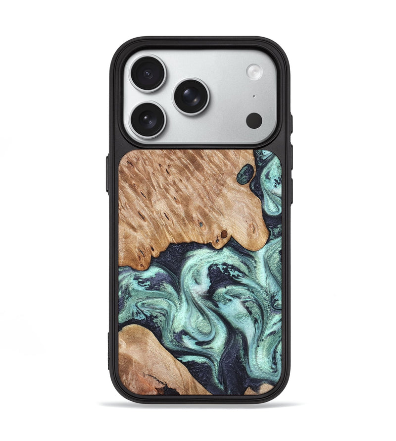iPhone 18 Pro Wood Phone Case - Isa (Green, 828350)