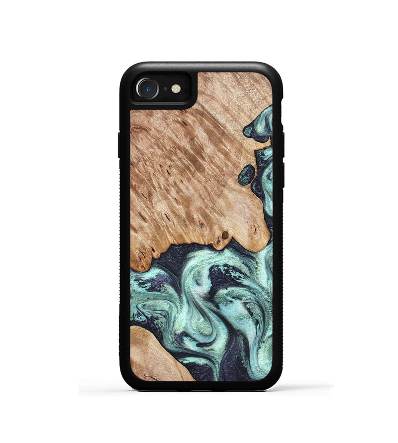 iPhone SE Wood Phone Case - Isa (Green, 828350)