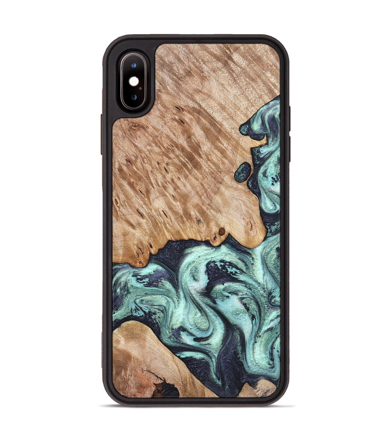 iPhone Xs Max Wood Phone Case - Isa (Green, 828350)