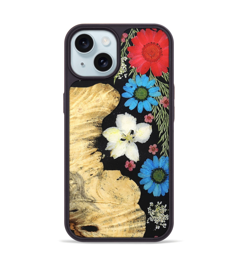 iPhone 15 Wood Phone Case - Aiden (Bloom, 828354)