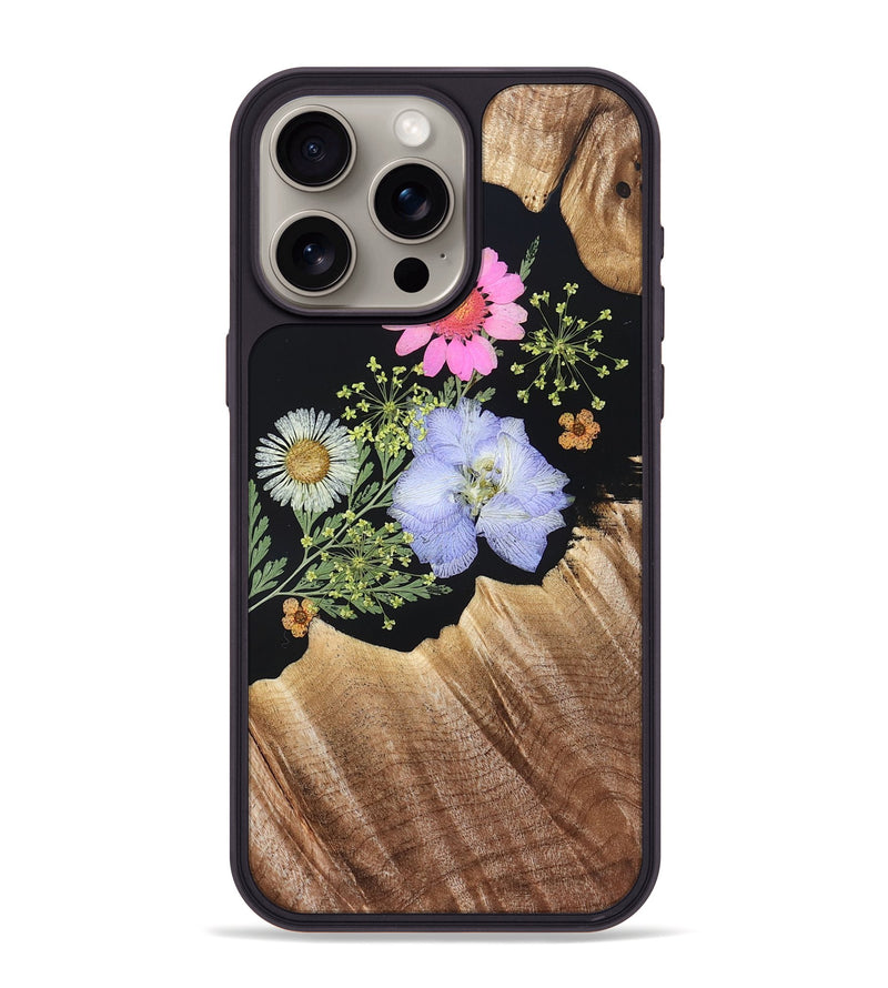 iPhone 15 Pro Max Wood Phone Case - Kisha (Bloom, 828401)