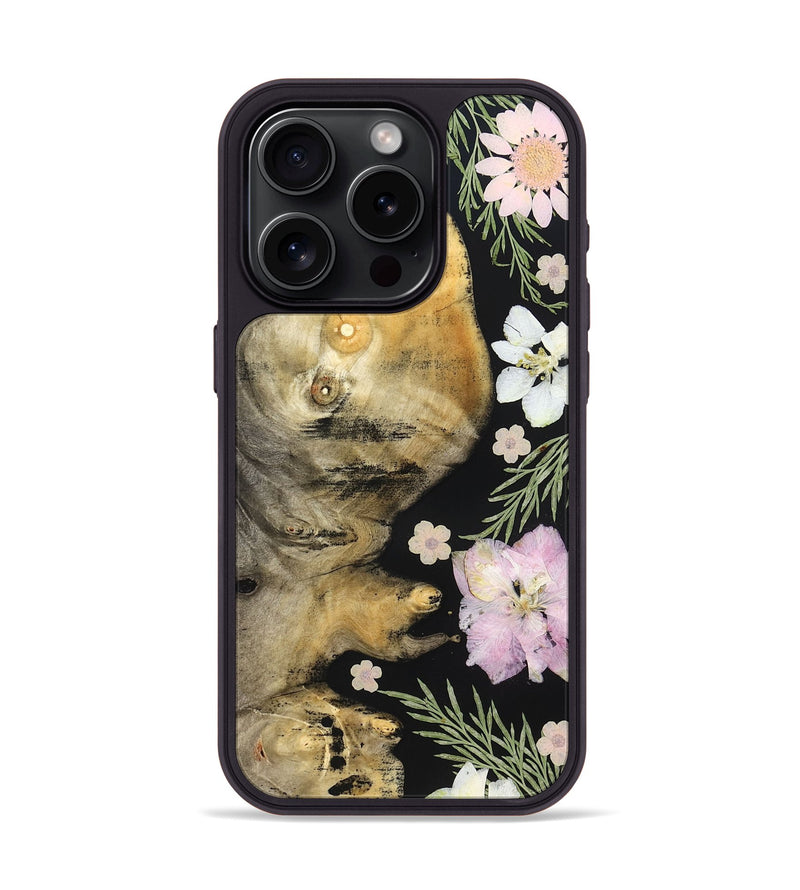 iPhone 15 Pro Wood Phone Case - Nat (Bloom, 828431)
