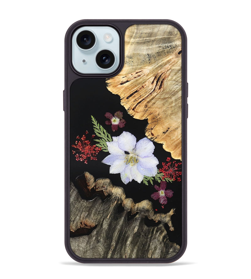 iPhone 15 Plus Wood Phone Case - Isabell (Bloom, 828435)