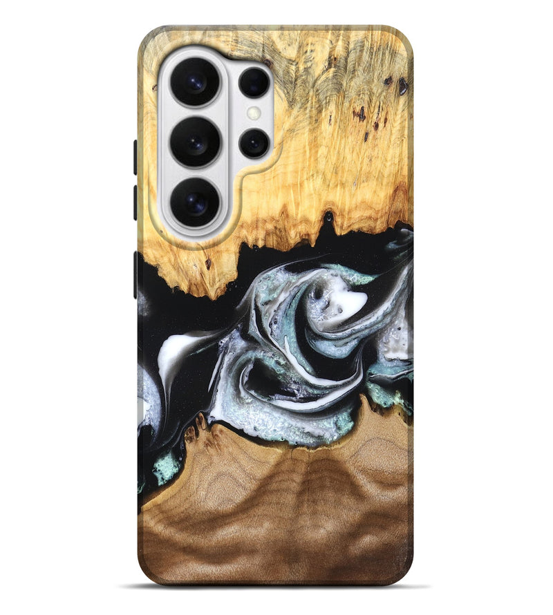 Galaxy S26 Ultra Wood Live Edge Phone Case - Damon (Black & White, 828517)