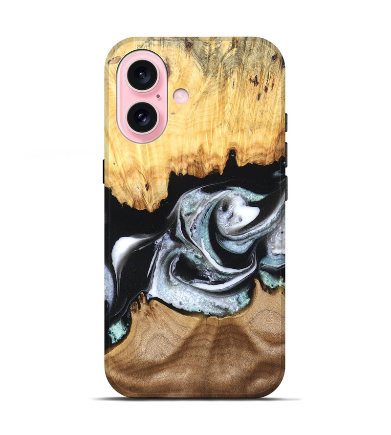 iPhone 17 Wood Live Edge Phone Case - Damon (Black & White, 828517)