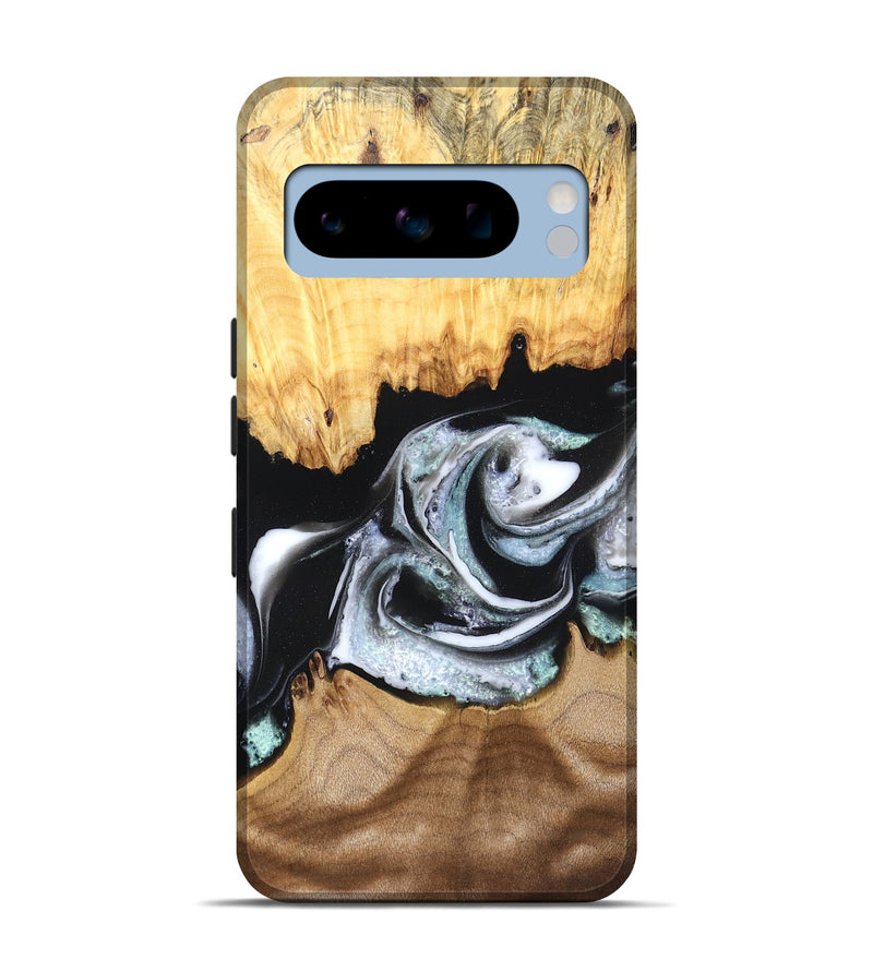 Pixel 8 Pro Wood Live Edge Phone Case - Damon (Black & White, 828517)