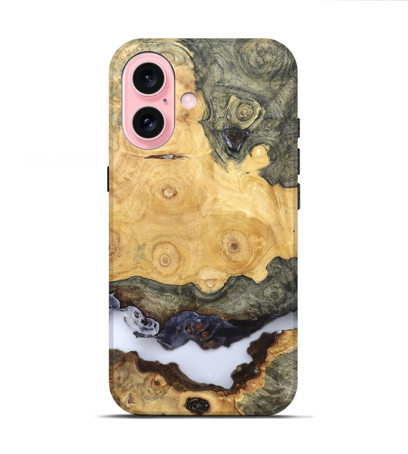 iPhone 16 Wood Live Edge Phone Case - Ashlyn (Clear, 828521)
