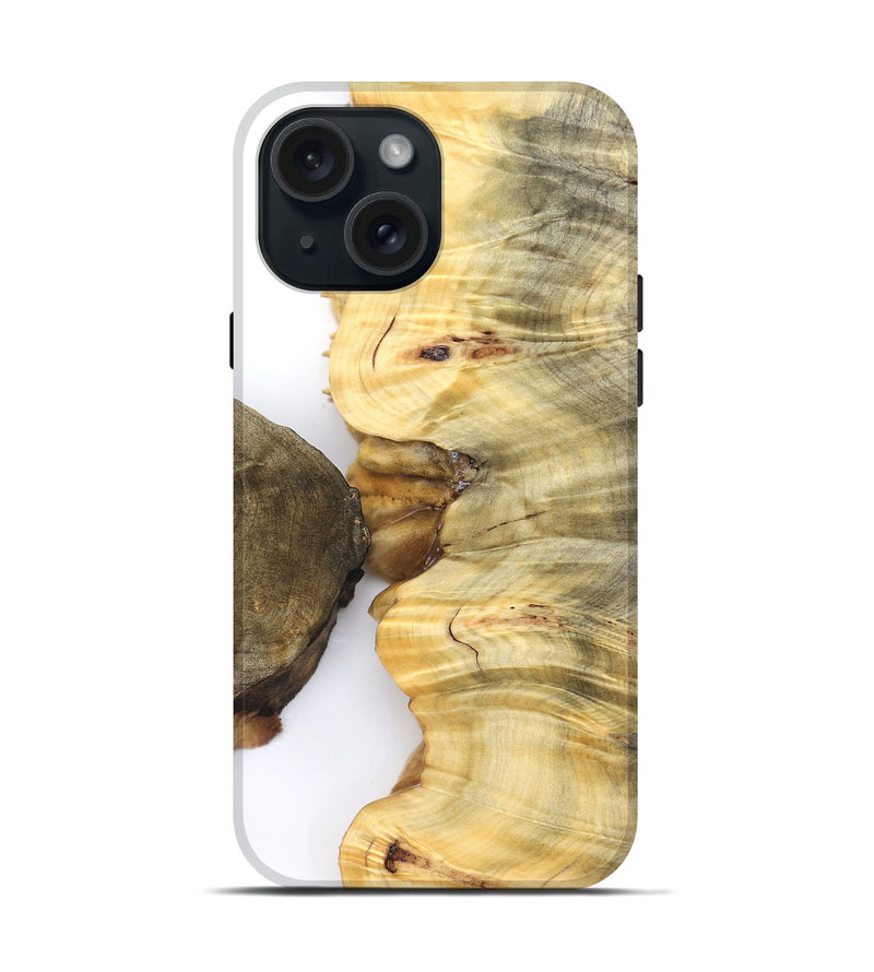 iPhone 15 Wood Live Edge Phone Case - Mccoy (Clear, 828523)