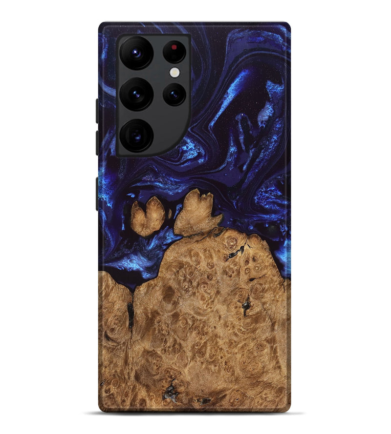 Galaxy S22 Ultra Wood Live Edge Phone Case - Savanah (Blue, 828525)