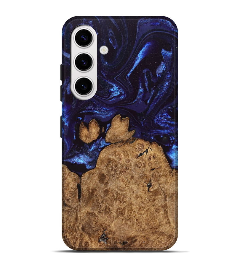 Galaxy S25 Plus Wood Live Edge Phone Case - Savanah (Blue, 828525)