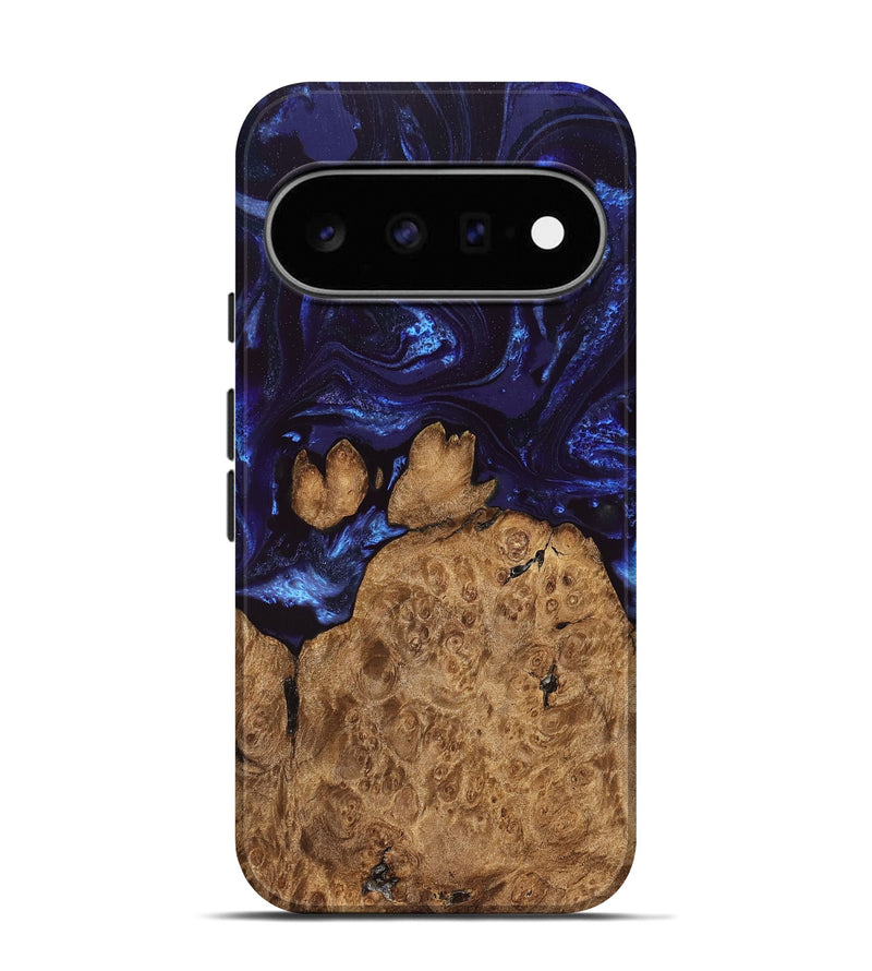 Pixel 11 Pro Wood Live Edge Phone Case - Savanah (Blue, 828525)