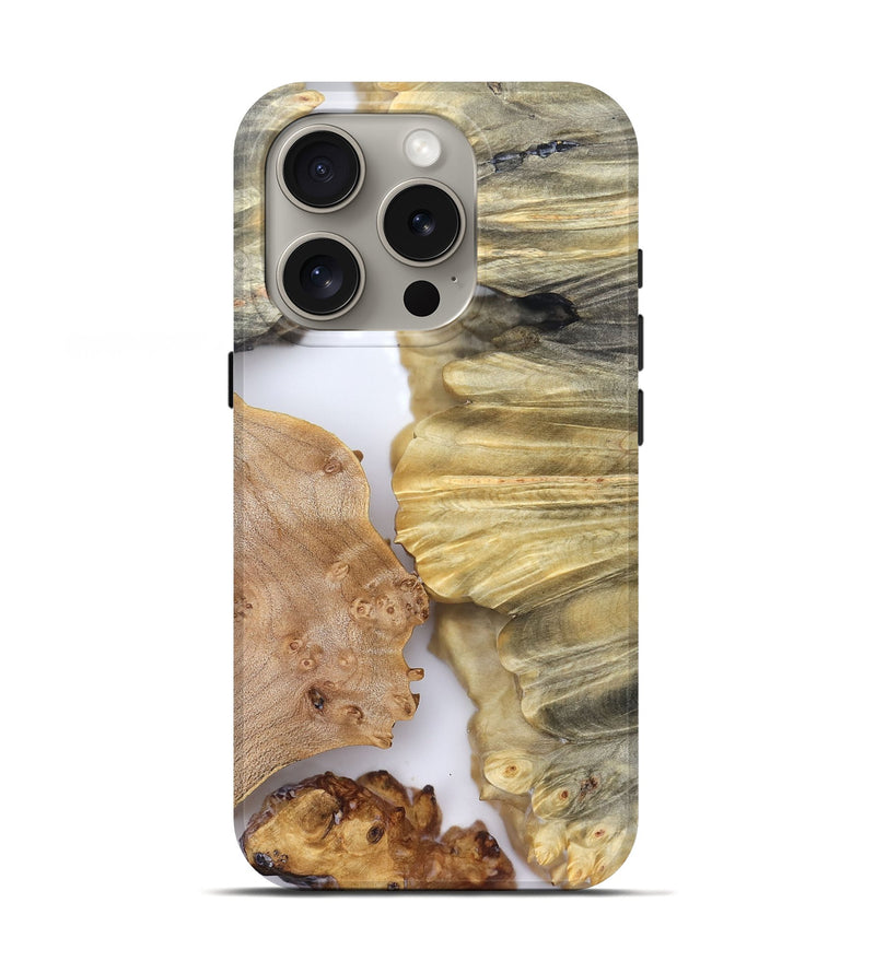 iPhone 16 Pro Wood Live Edge Phone Case - Jeramie (Clear, 828530)
