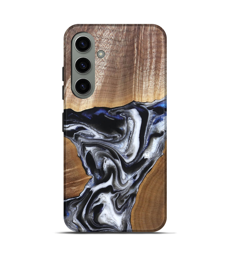 Galaxy S24 Wood Live Edge Phone Case - Merrill (Black & White, 828533)