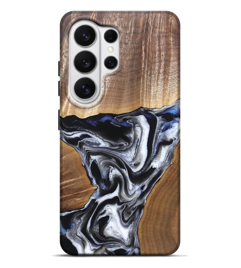 Galaxy S26 Ultra Wood Live Edge Phone Case - Merrill (Black & White, 828533)
