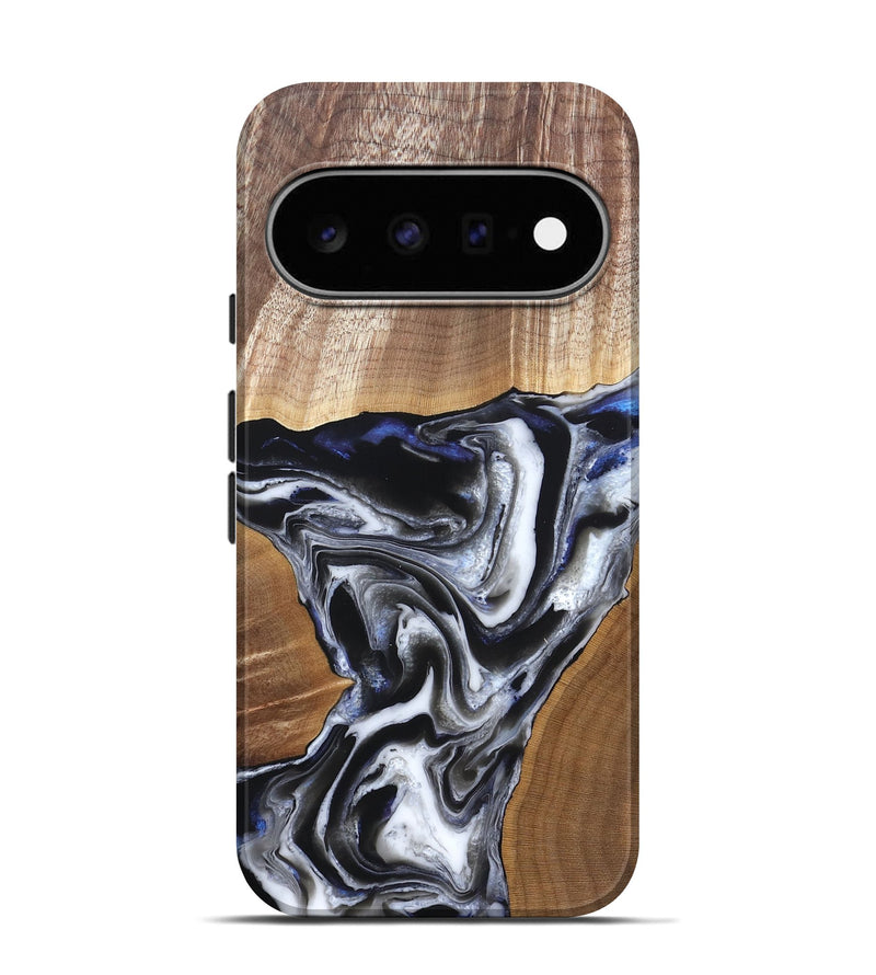 Pixel 11 Pro Wood Live Edge Phone Case - Merrill (Black & White, 828533)